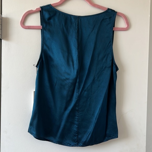 Fleur du Mal silk teal tank top - Picture 4 of 5